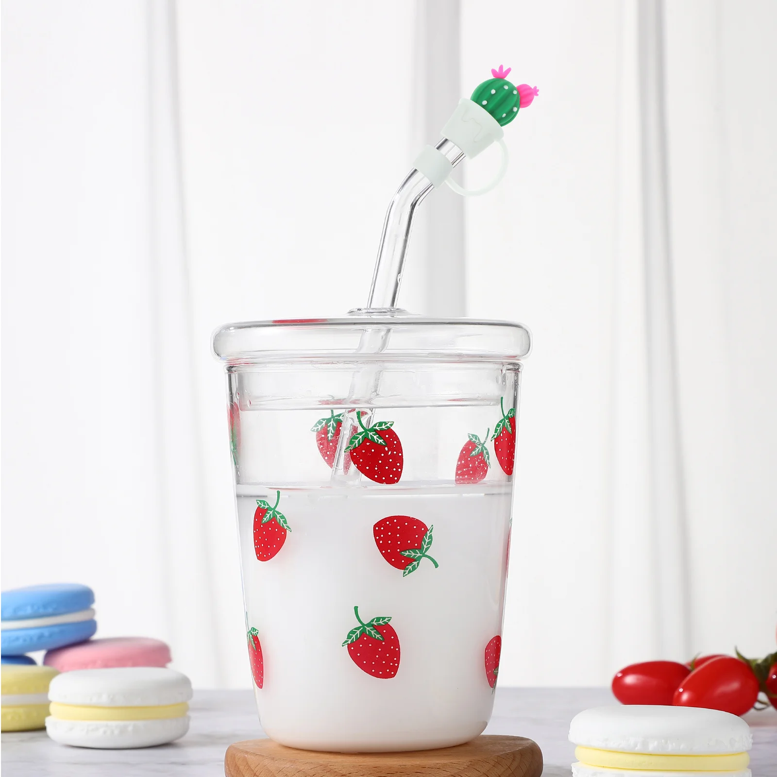 

2 Pcs Straw Cap Tip Caps Cactus End Cover Protective Covers Silica Gel Silicone Toppers Banquet Cowboy Hat for Men
