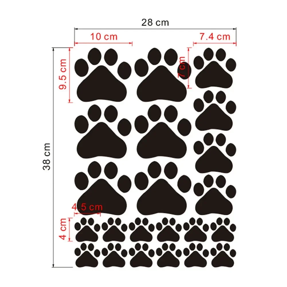 Wall Stickers 44pcs Dog Cat Footprints Pawprints Pet Paws Vinyl Art Decoration Home Improvement Supplies Ornament Accessories self adhesive stickers,vinyl stickers,self adhesive wall stickers,vinyl wall stickers