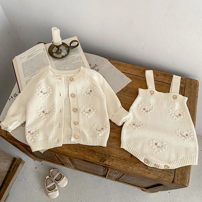 2024 New Autumn Newborn Baby Girl Clothing Set Long Sleeved
