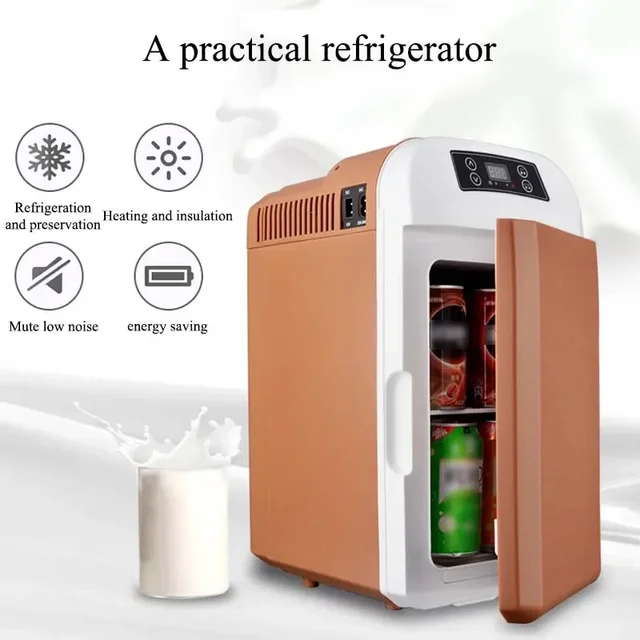 8L Car Home Dual-use Refrigerator Small Refrigerated Refrigerator Cold And Hot Dual Energy Refrigerator Fridge Mute Low Noise 2