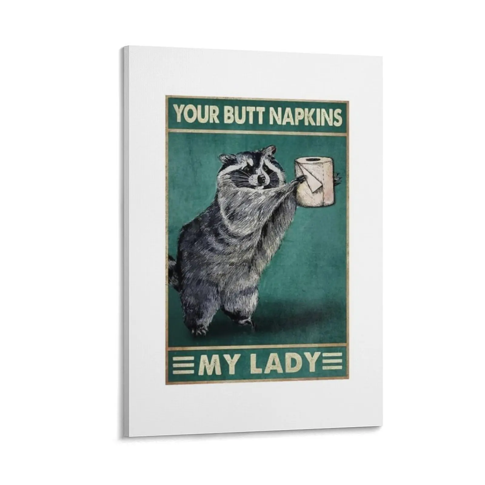 

Raccoon Butt Napkins Canvas Painting Bedroom deco anime figure anime poster