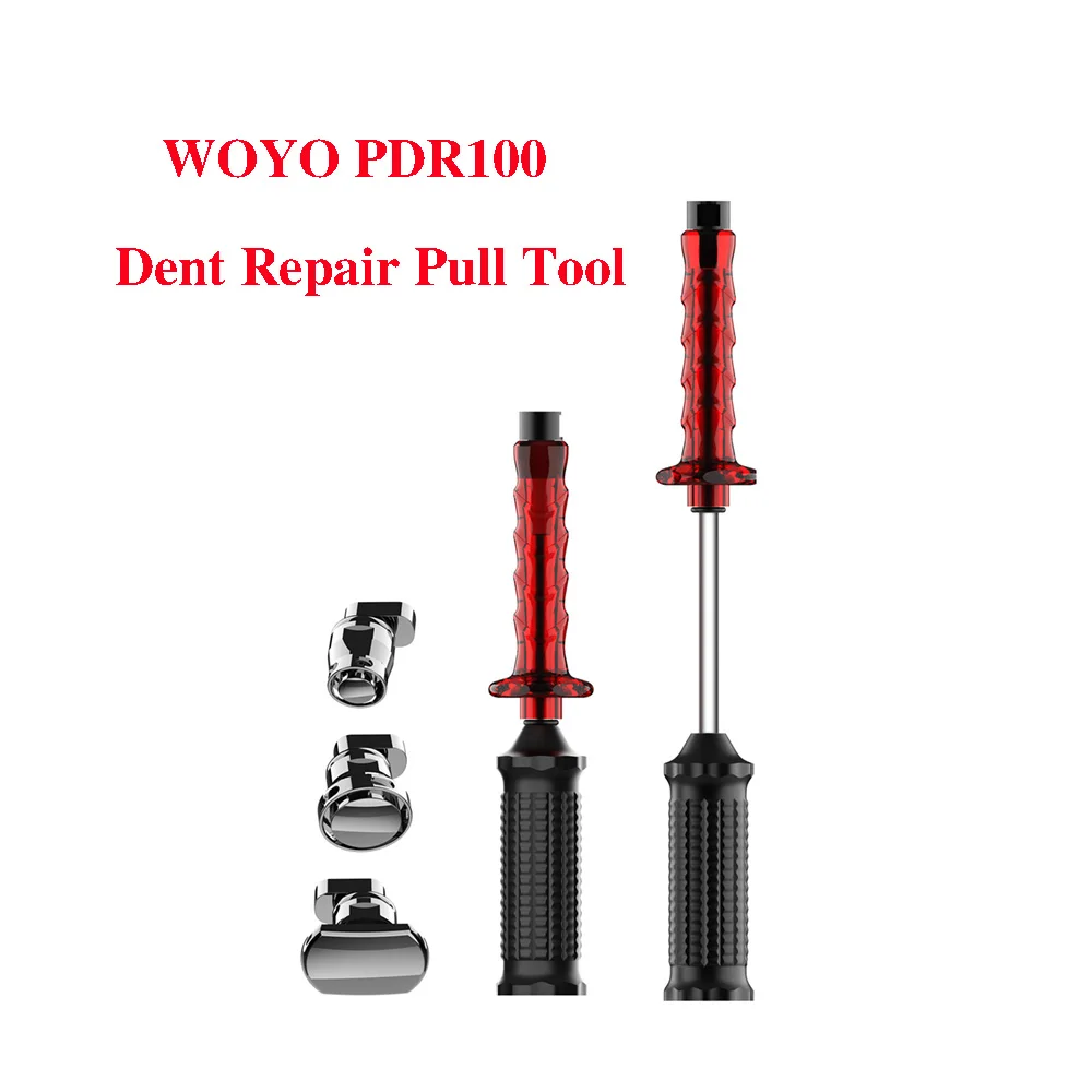 WOYO PDR100 자동차 시트 금속 도구, 무도장 콜드 접착제 덴트 수리 풀링 키트, 덴트 우박 피트 PDR 도구