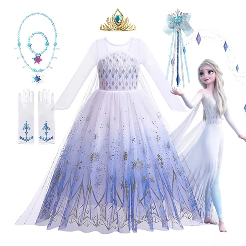 Girls dress Disney Elsa Anna Princess Dress for Girls