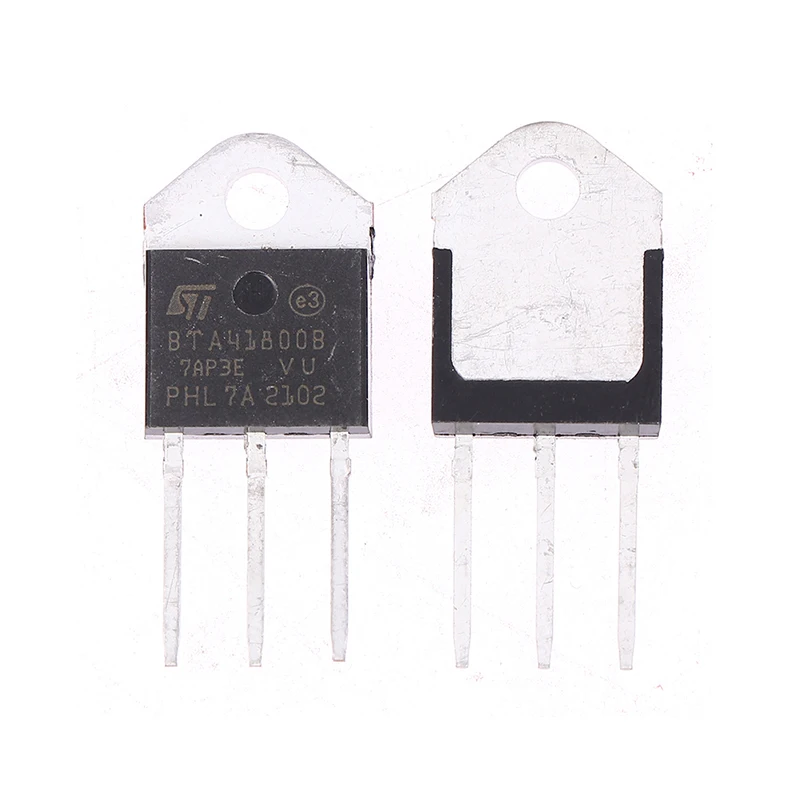 

5pcs BTA41-800B BTA41800B BTA41 Triacs 40 Amp 800 Volt 40A 800V TO-3P For Triac Household Appliances Automotive Electronics