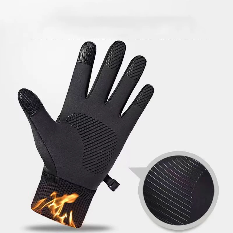 Winter Motorcyclist Gloves for Men Women Cycling Warm Fleece Skiing Bicycle Waterproof Thermal Gloves Gym Touch Screen Anti-slip 5