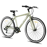 Hiland men's and women's hybrid bikes, Aluminum frame, 700C wheels, city commuter bike, Shimano drivetrain, 7-speed road bike