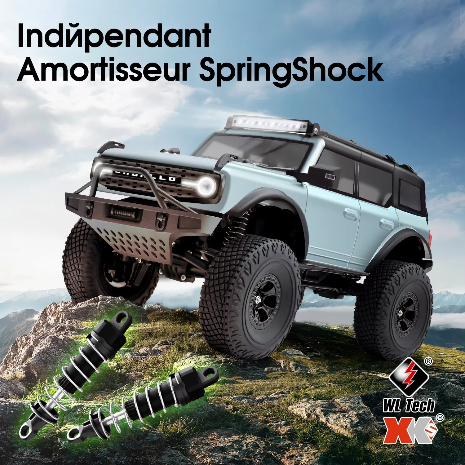 WLtoys 184023 1:18 RC Voiture LED 4WD RTR Tout-Terrain