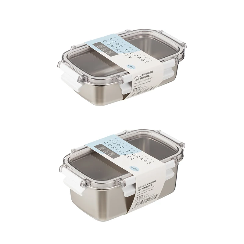 Large Capacity 304 Stainless Steel Bento Lunch Box With Lid Food Containers  Fresh-keeping Box Home Leak-Proof Sealed Storage Box - AliExpress