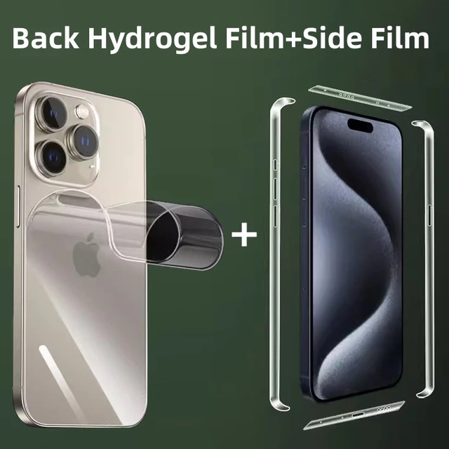 Hydrogel Film For iPhone 14 Pro Max Back Side Screen Protector Film for iPhone  13 Mini 12 13 Pro Max 14 Pro 15Pro Max Not Glass - AliExpress