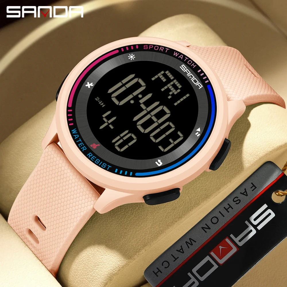 SANDA 6158 Men LED Digital Military Watch Man Sports Watches Outdoor 5Bar Waterproof Wristwatches Male Clock Relogio Masculino 2