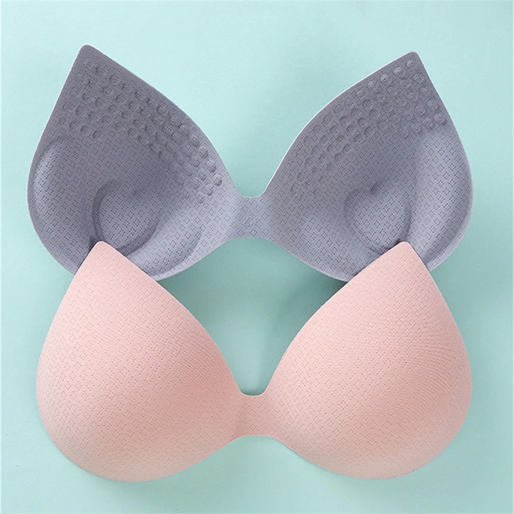 

Push Up Swimsuit Pad Insert Chest Padded Bikini Bra Enhancer Padded Body-fitted Colorful Soft Comfort latex Bra Pad