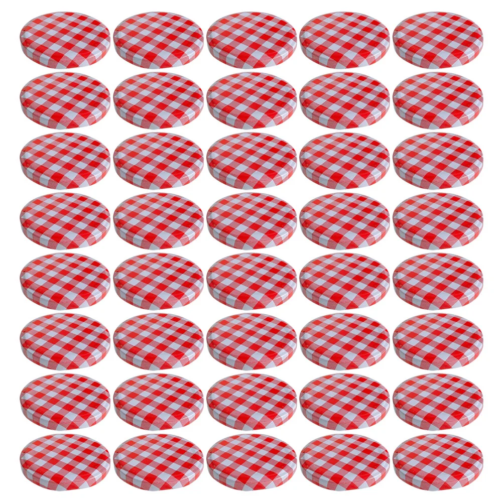 

40 Pcs Mason Jar Lids Accessories for Regular Mouth Leak-proof Storage Canning Metal Wide Caps
