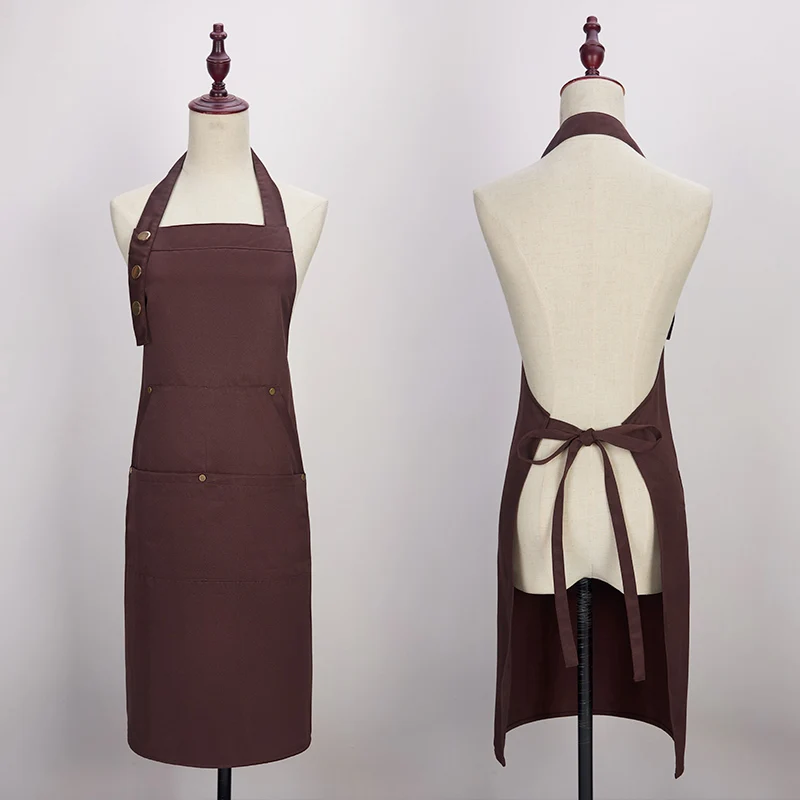 Men's And Women's Models Hanging Neck Apron Anti-fouling And Dirty Waiter Clothes Supermarket Promoters Apron