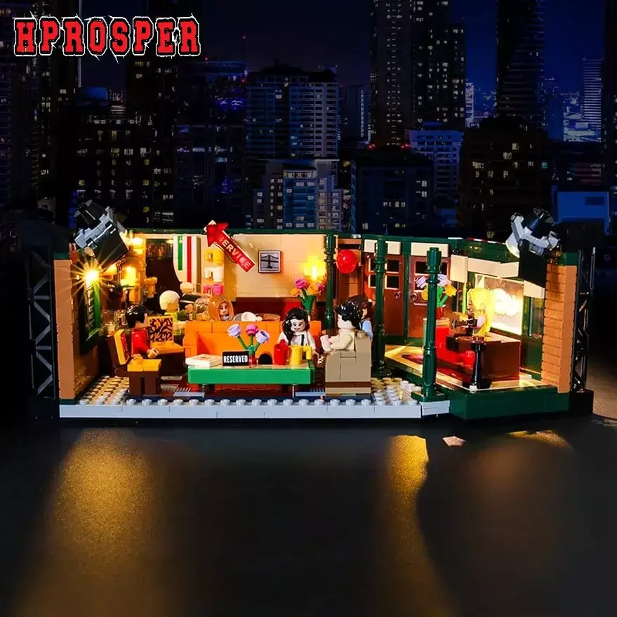Hprosper 5V Led Light Per 21319 Friends Central Perk Lampada Decorativa Con Scatola Batteria (Non Includere Blocchi Lego)