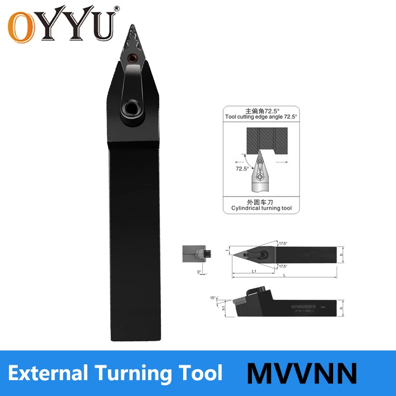 

OYYU MVVNN MVVNN1616H16 MVVNN2020K16 MVVNN2525M16 держатель внешних токарных инструментов MVVNN1616 MVVNN2020 MVVNN2525 вставка для Фрезы с ЧПУ