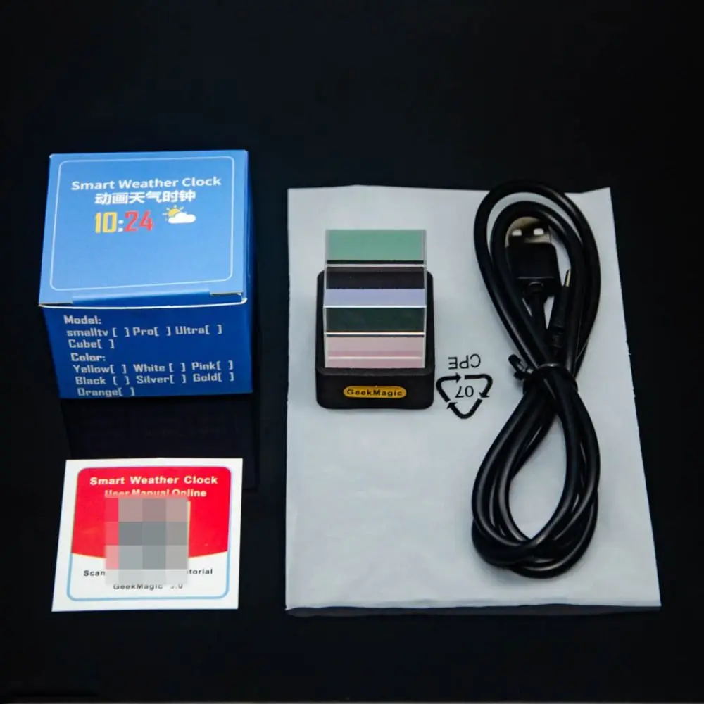 GIF Animations Album GeekMagic GIFTV Smart Weather Station Crystal Cube Holographic Photo Display Creative Gift weather station display holographic photo display