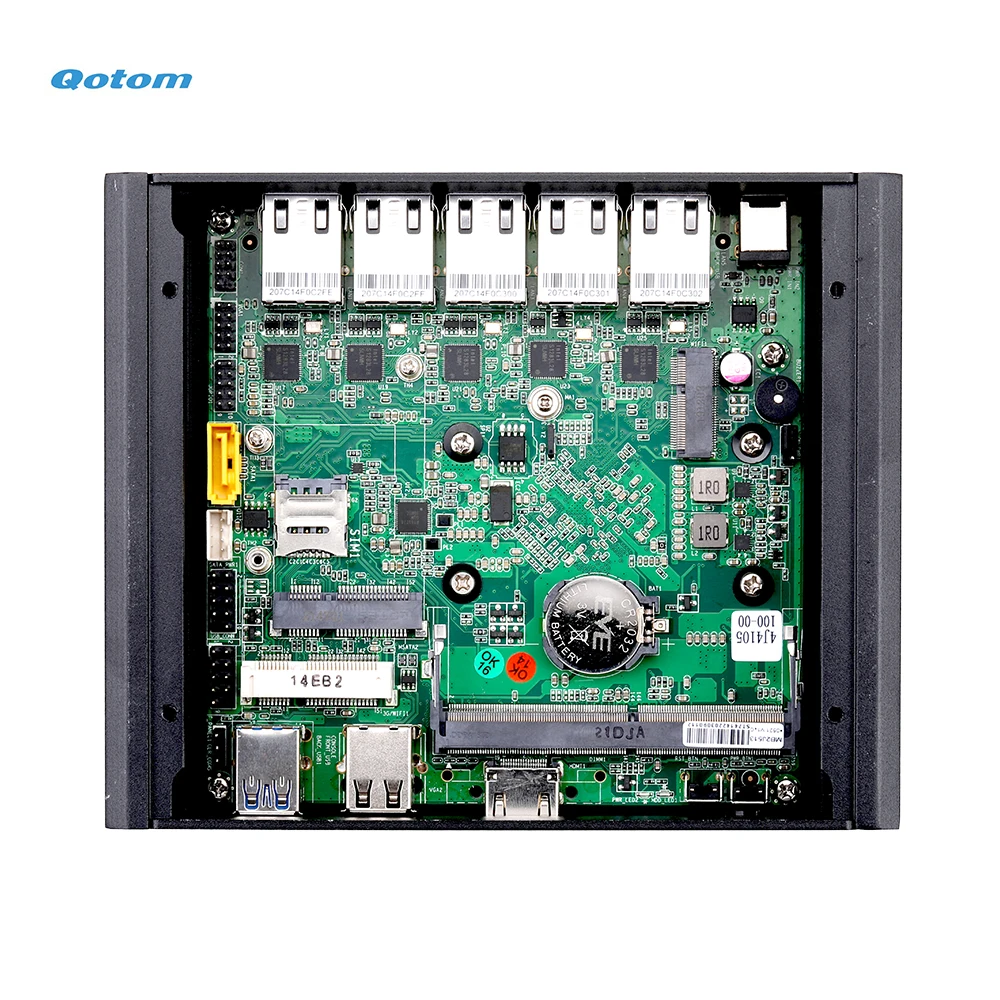 Qotom-Roteador de Firewall Intel Dual Core, Mini PC, pfsense, 2.5G LAN, J4125, Quad Core, N4000, 5x