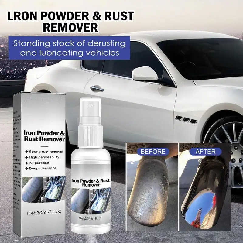 Rust Remover Spray 1.01oz Metal Rust Cleaner Auto Rust Stain Remover Rust Dissolver Spray For Multi Purpose Use For Metal