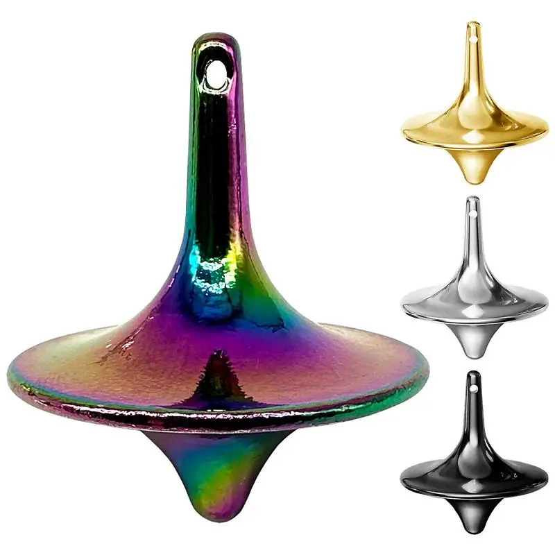 Precision Zinc Aloy Spinning Top Elegant Stable Metal Desktop Toy Gyro Streamer Silver Bright Black Gold Green Bronze Red