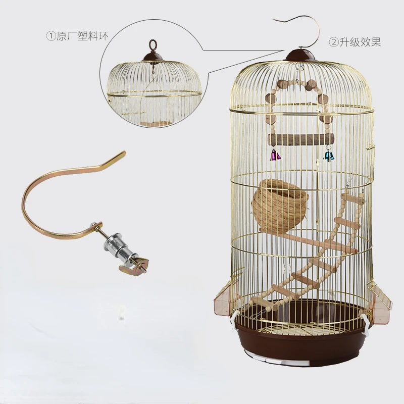 

Пионовая клетка для попугая Xuanfeng Finch Starling позолоченная металлическая телескопическая стойка для птиц