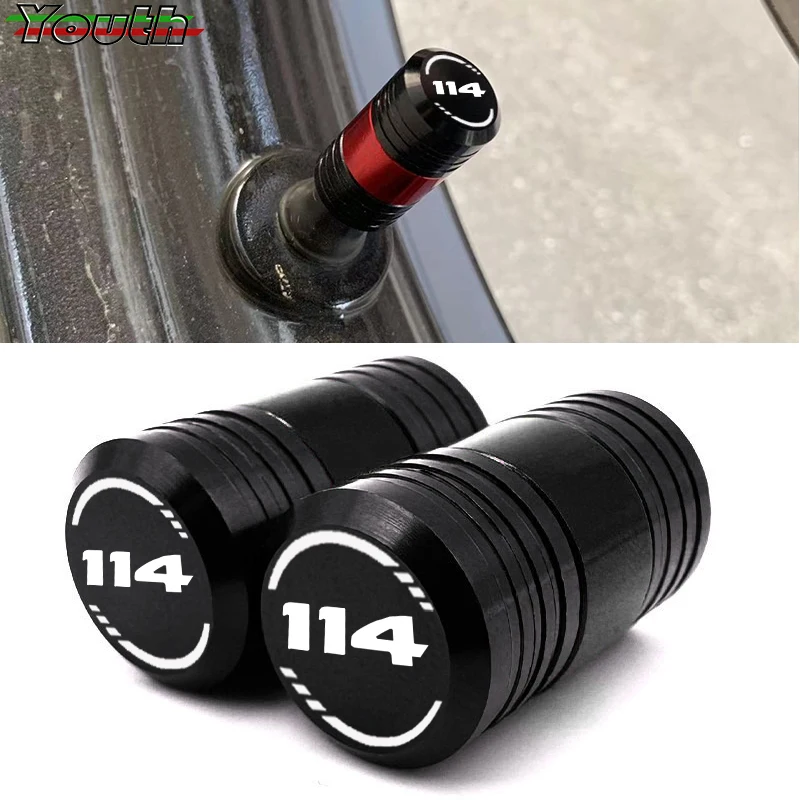 For Harley Softail Fat Boy 114 FLFB FLFBS Street Bob 2018-2022 2023 Motorcycle Accessories CNC Tire Valve Stem Caps Cover Plugs