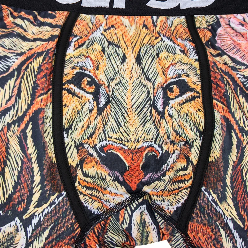 5Pcs Sexy Summer Men Boxer Underwear Breathable Printed Men's Panties Underpants Male Plus Size Man Boxer Briefs Man Boxershorts 3