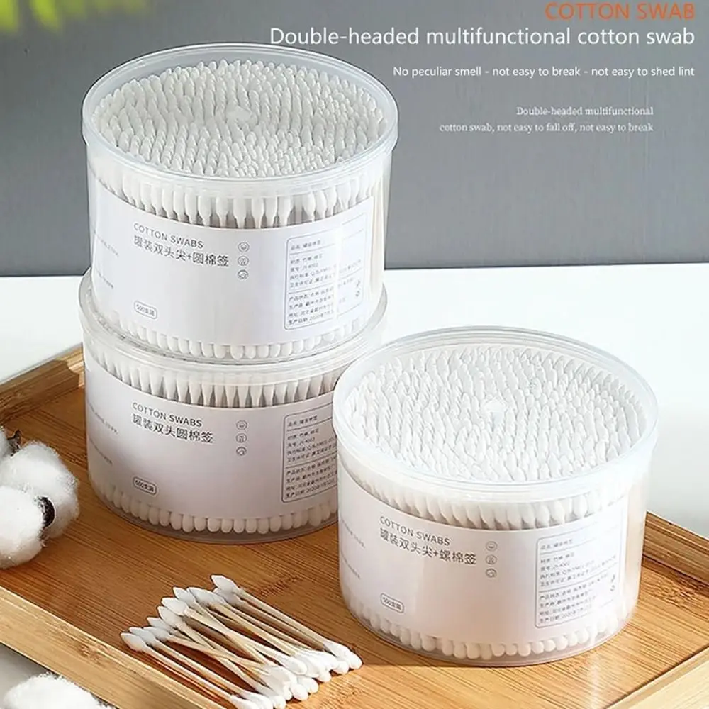 Durable Double Head Cotton Swab Wooden Wadded Sticks Multipurpose Disposable Cotton Swab Cleaning Cotton Swabs 3