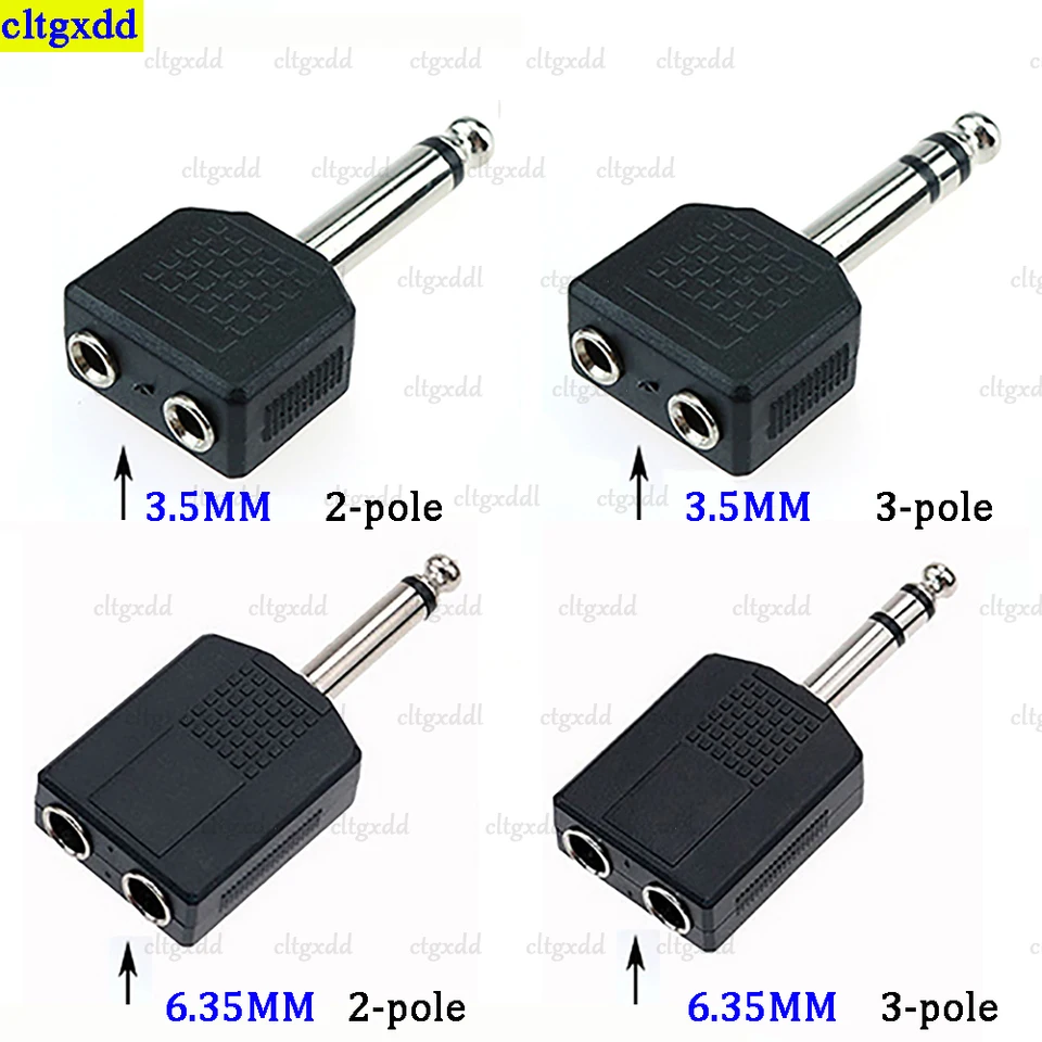 5Pz Adattatore Stereo Audio Per Cuffie Maschio 6,35Mm 1/4" A - Foto 8