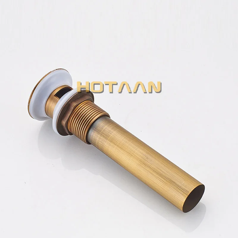 Antique Bathroom Brass Pop Up Sink Drain Basin Waste