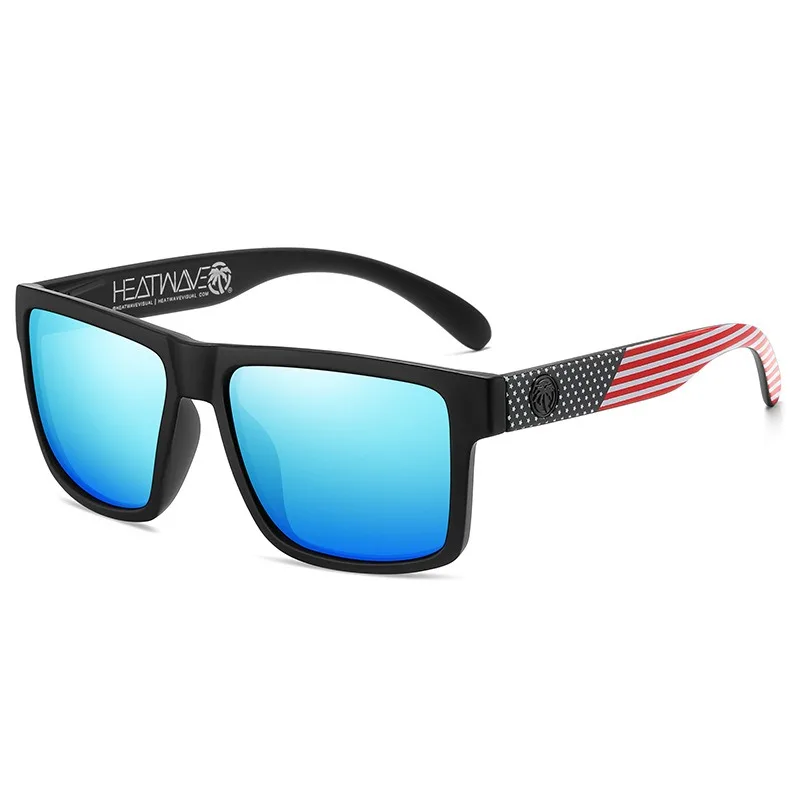 Square Men's Polarized Heat wave Sunglasses Outdoors Lifestyle Coating Sun Glasses UV400 With Box polarized sunglasses