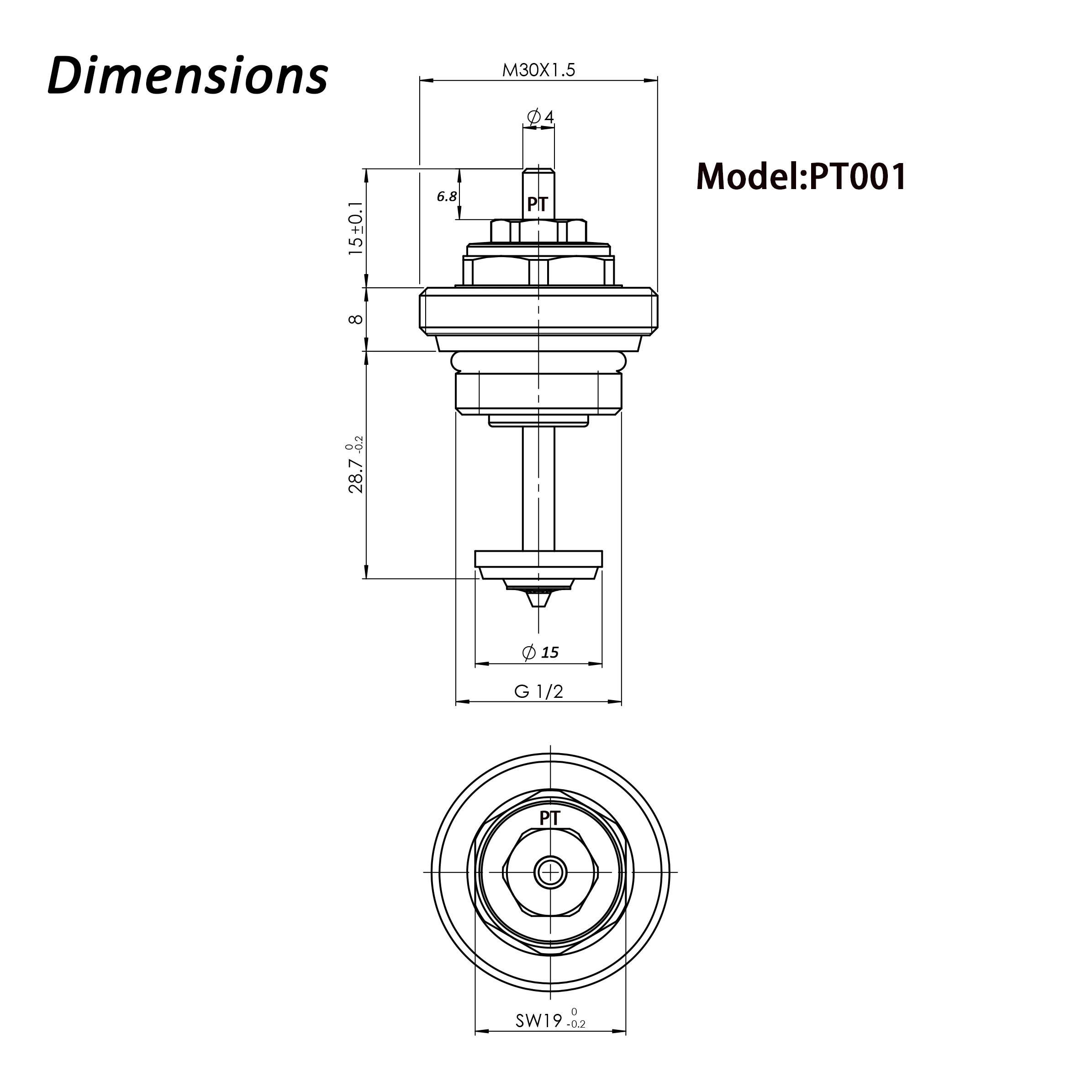Ȳ  µ   μƮ, Ŵ ׼, ٴ  DIY ü, 5 /M30 x 1.5mm x 1/2 ġ