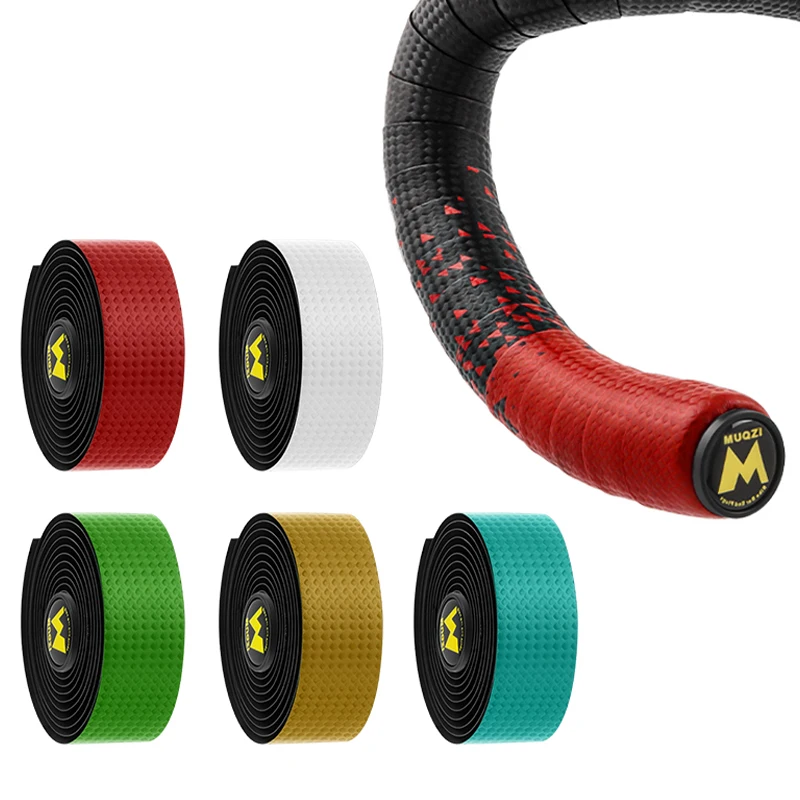 Bike Handlebar Tape MUQZI Road Bicycle handle Bar Tapes Anti Slip with End Plugs