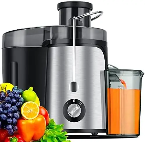 

Machine 600W Juicer with 3 Inch Wide Mouth 2 Speed Setting, Centrifugal Juicer for Fruit, Vegetables Juice Extractor Easy to Cle