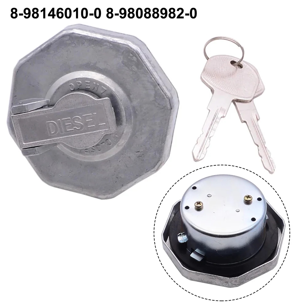 Car Fuel Tank Locking Fuel Cap With 2 Keys Replacement For ISUZU ELF NPR NQR 4HK1 8981460100 8980889820 Auto Parts