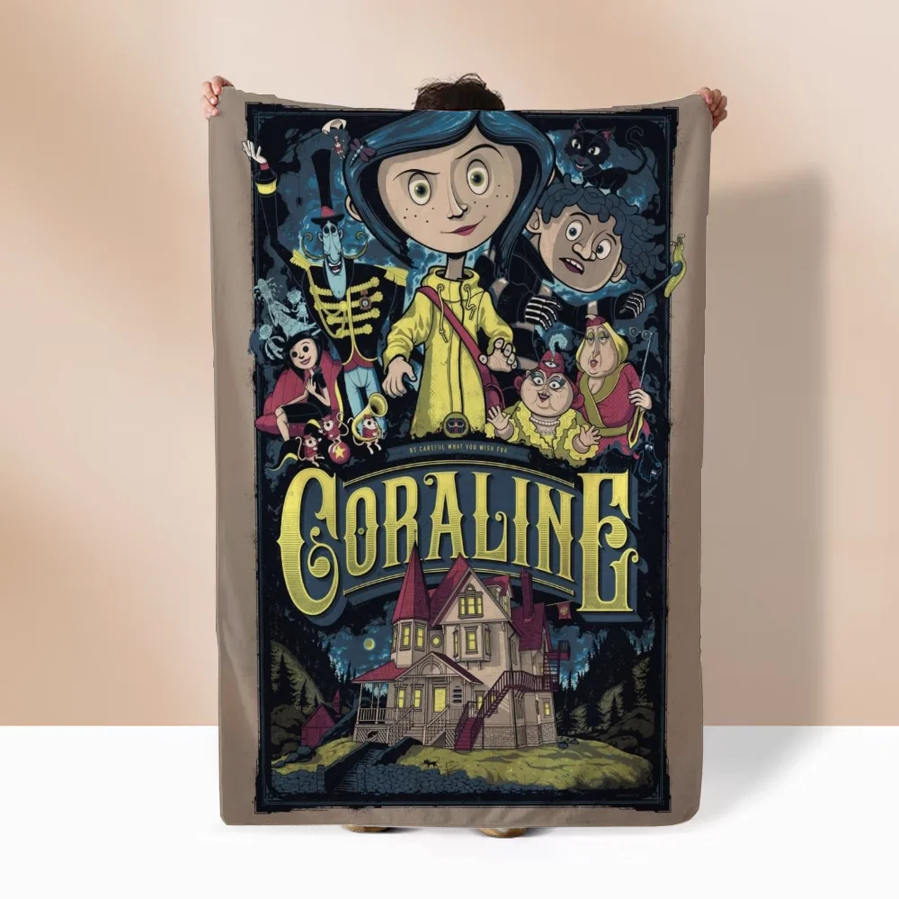 Coraline Soft Blanket Bed Throw Blankets Cobija Interior for Home Bed Blanket 150cm X 200cm Luxury Blankets Sofa Decoration Knee 2