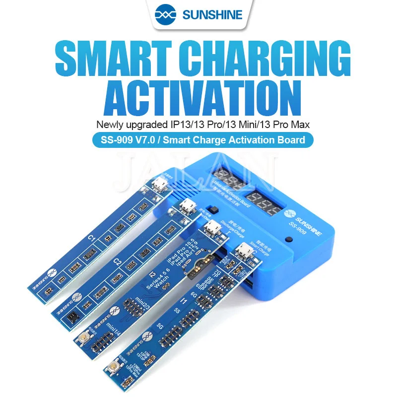 

SUNSHINE SS-909 V7.0 Smart Charge Activation Board for iPhone 5g-13promax for Android Watch for iPad Charging Activation Board