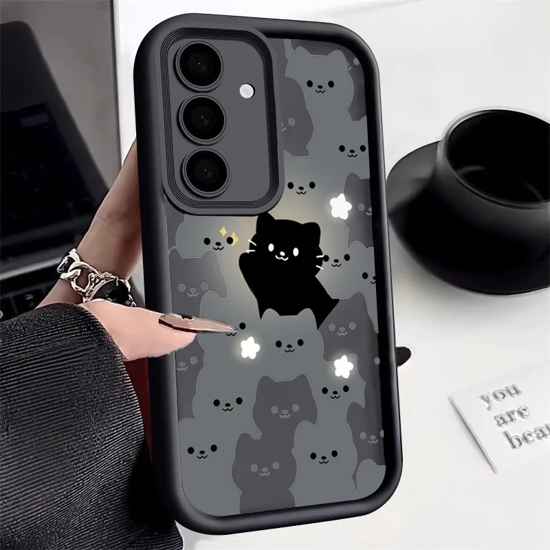 Adorable Cartoon Cat Silicone Phone Case Cover