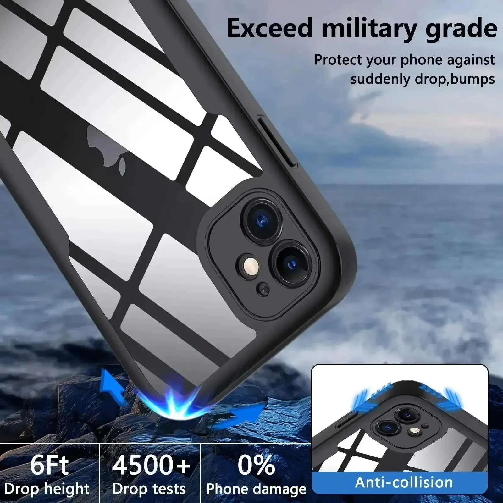 360 Full Body Front+Back Clear Case For iPhone 16 15 14 13 11 12 Pro Max XS X XR 7 8 Plus SE 2022 Silicone Shockproof Cover 6