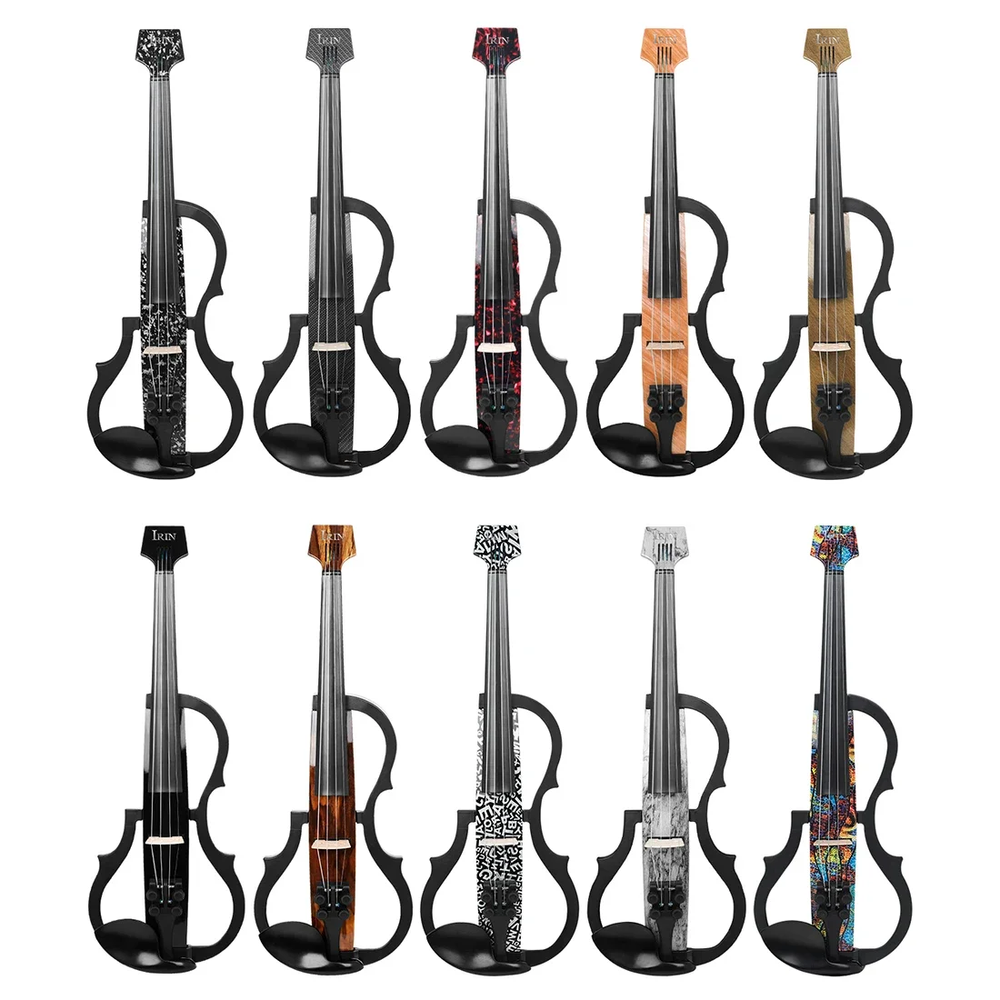 IRIN 4/4 Violin Silent Smart Electric Violin Professional Stringed Instrument Shoulder Rest Headphones Accessories