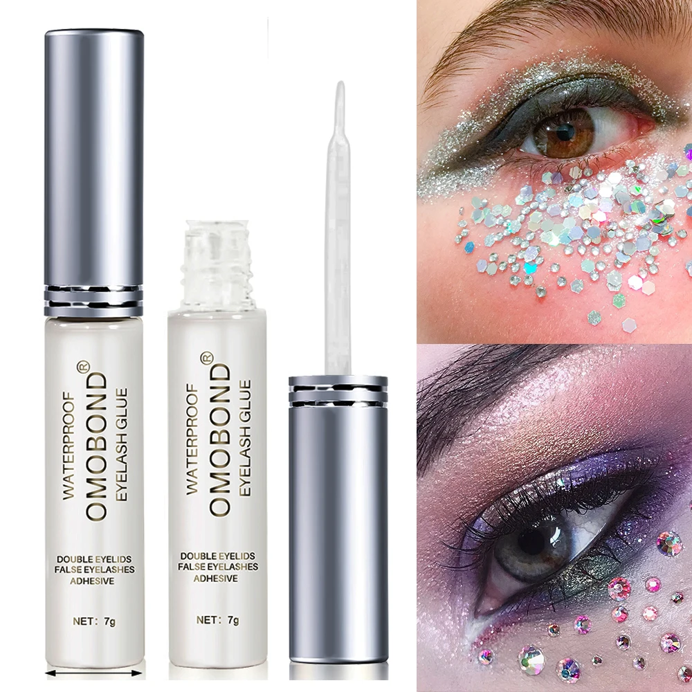 7g/Jar Professional Glitter Sequins Adhesive Glue Super-Strong Clear Eyelash/ShinyNail Flakes Glue DIY Face/Body Makeup Glue 2