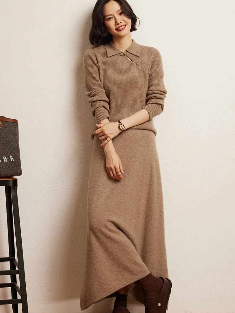 Korean Long Skirt Cashmere Detail 10