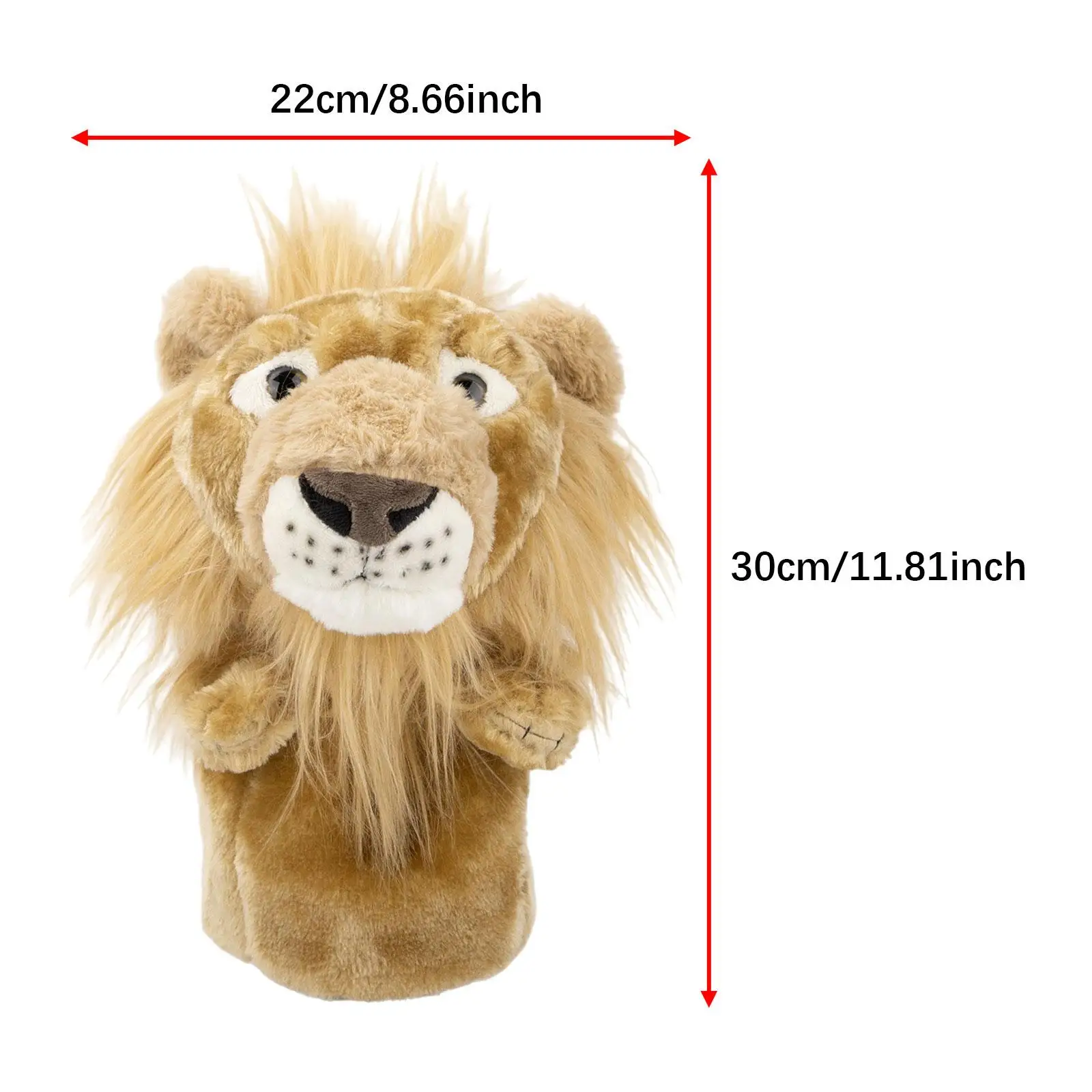 Plush Lion Golf Wood Headcover Practical Long Neck Lovely Soft Golf Club Cover Golf Head Cover for Outdoor Sports Golfer Gift