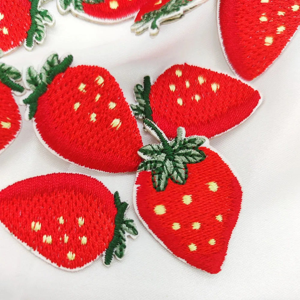 100 Toppe Ricamate A Forma Di Mela, Rosse, 20x25mm, In Cotone, Per Vestiti, Decorazioni, Fai Da Te, Con Scatola