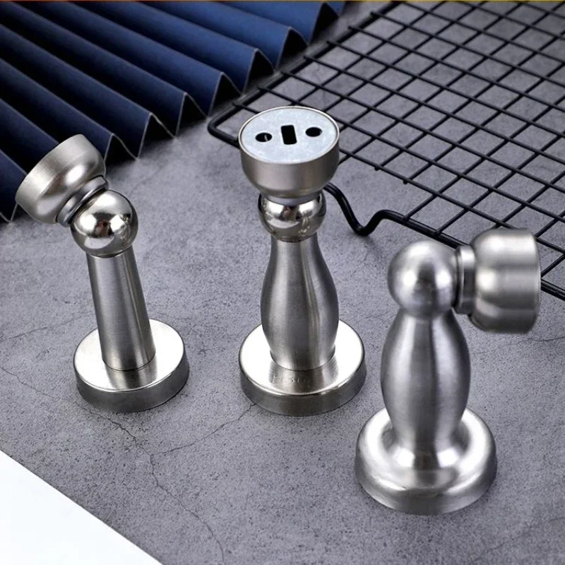 Door Stopper Magnetic Holder Stainless Steel Stainless  Magnetic Non-Punch Promotion Home Wall Wholesale Floor Absorb Sucktion