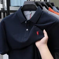 Polo à manches courtes 100% coton haut de gamme marque de luxe mode Paul poney broderie Golf hommes tops Business Casual t - shirt 4