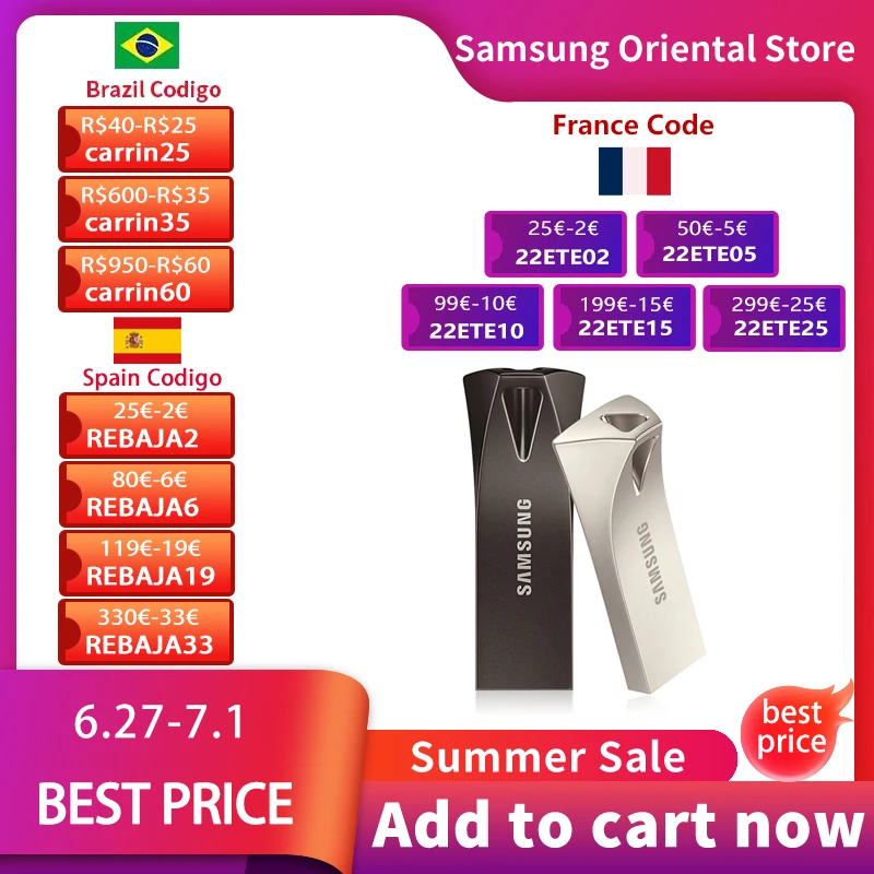  USB-флеш-накопитель SAMSUNG, 32 ГБ, 64 ГБ, 128 ГБ, 256 ГБ, USB 400, до МБ/с., USB-накопитель 