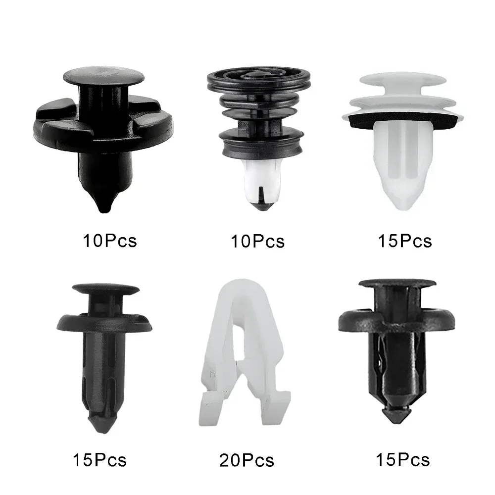 Für Tesla Modell 3 Y S X Clips Halterungen set 85PCS Tür Panel Stoßstange Rad Arch Fender Motorhaube Unterstützung stange Kunststoff Befestigungen – Detail 4