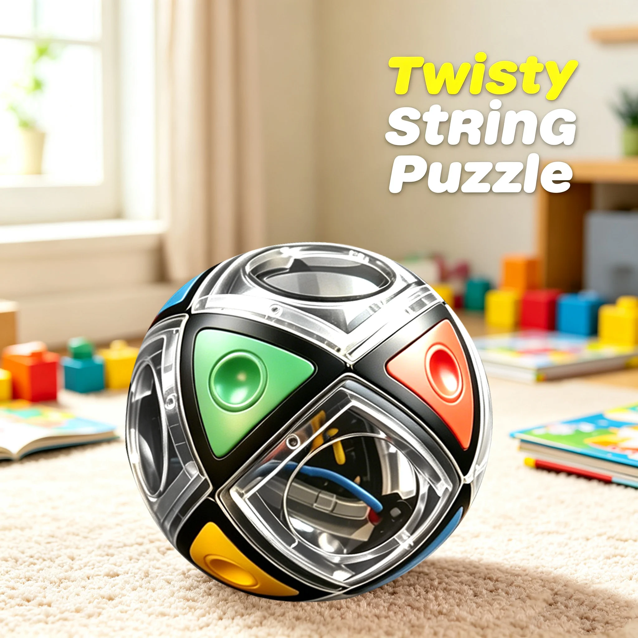Vibrant Color Challenge Puzzle Sphere - Interactive 3D Brain Teaser Toy