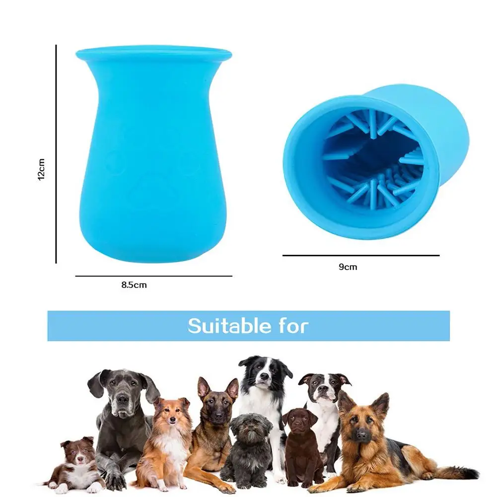 Pet Grooming and Washing Cup, Dog Foot Washing Device, Cat Paw Mud Foot  Cleaning Artifact, Household Portable Dog Foot Cleaning Supplies (S,Blue)