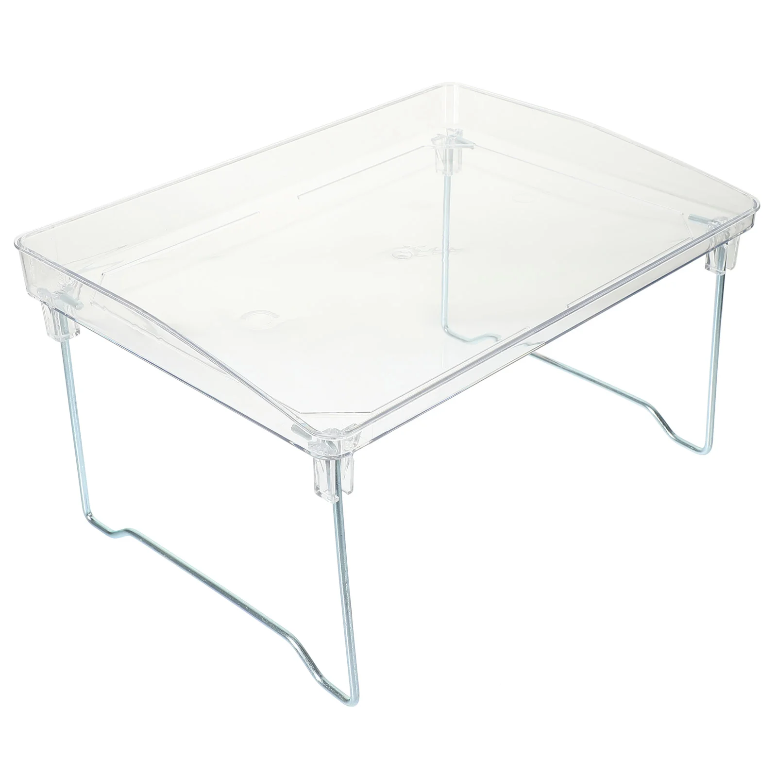 Clear Acrylic Desktop Storage Shelf Foldable Design Multi Purpose Rack Bathroom Bedroom Office Locker Shelves Holder Racks Home 6